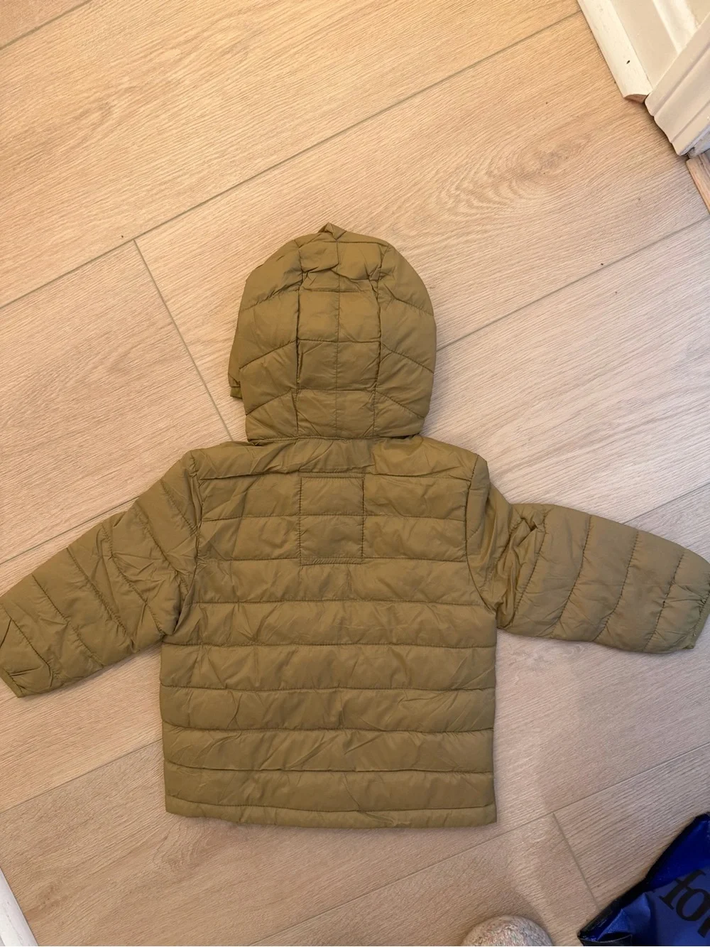 GAP Primaloft Kids Lightweight Hooded Puffer Jacket - Tan